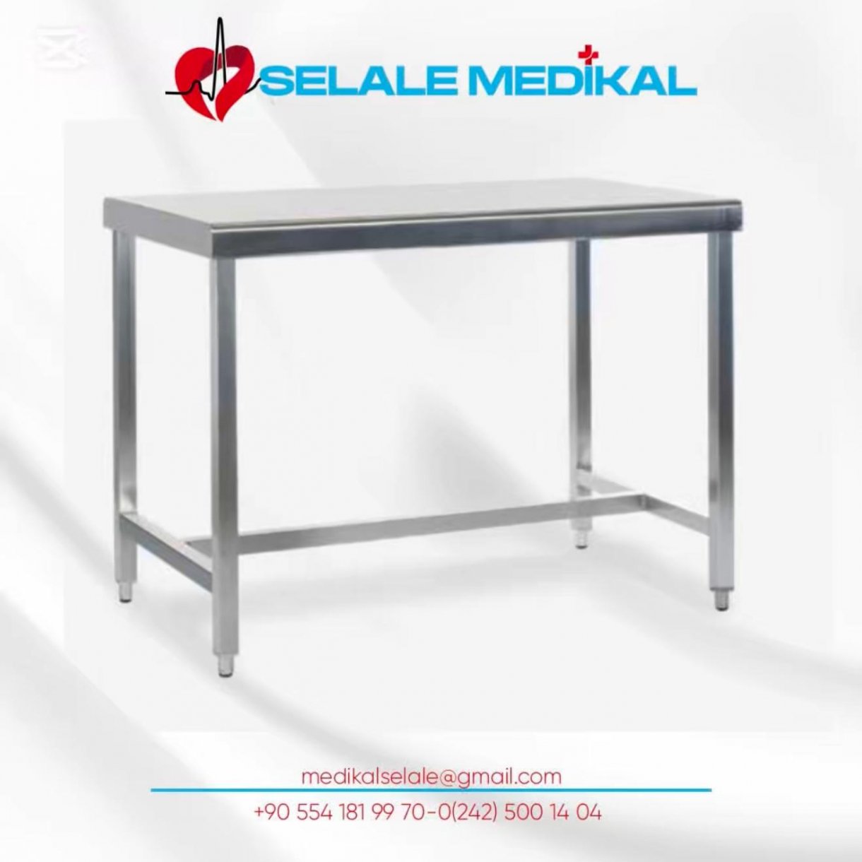 PASLANMAZ ÇELİK ÇALIŞMA MASASI