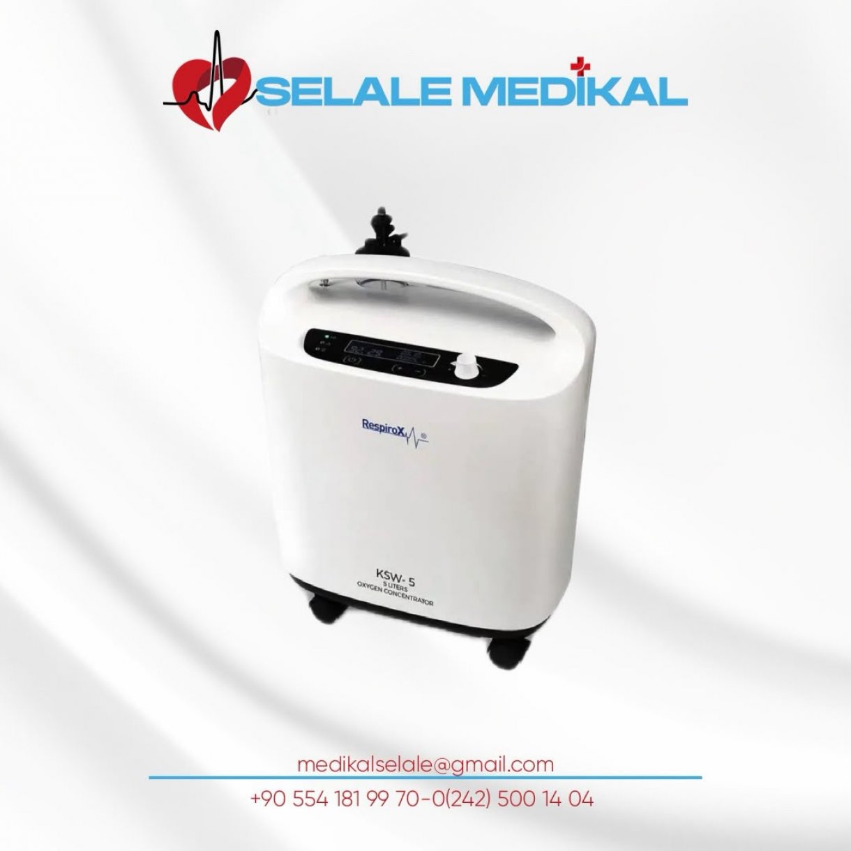 Respirox 5 Litre Nebulizatörlü Oksijen Konsantratörü KSW-5